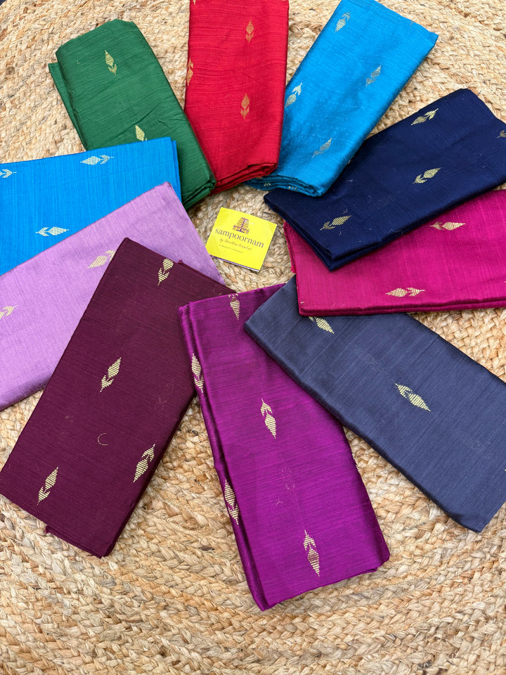 Semi Chanderi Blouse Pieces - Pack of ten - Assorted