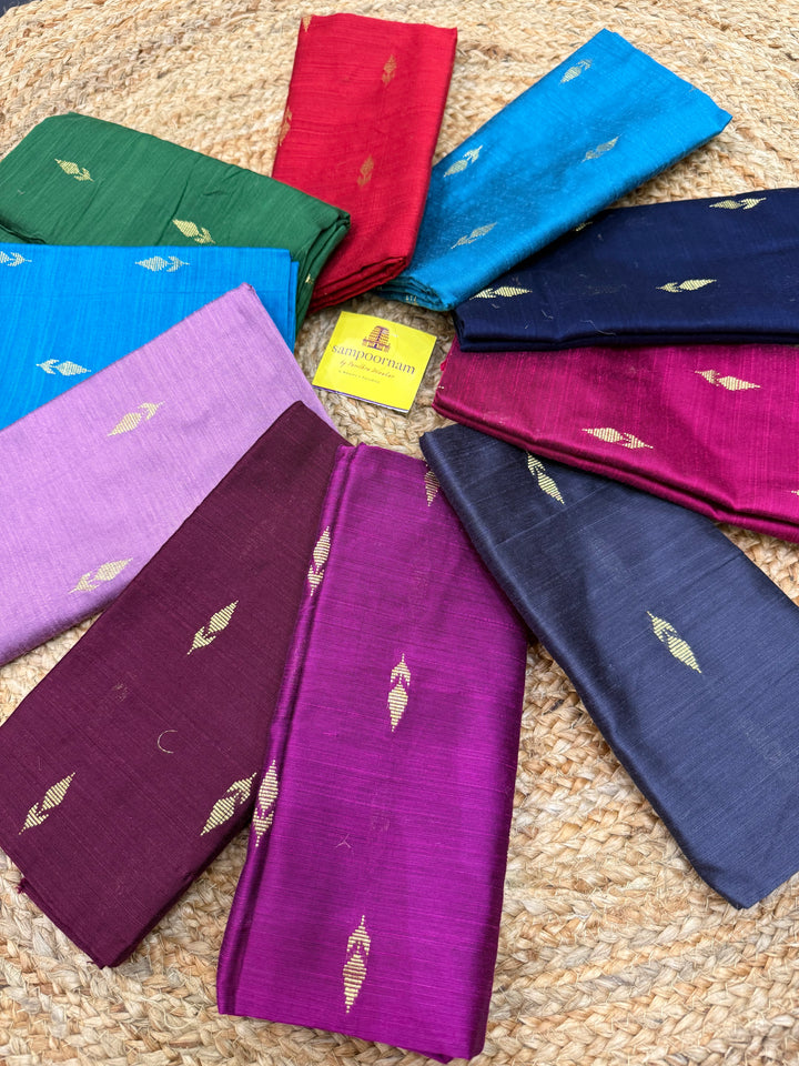 Semi Chanderi Blouse Pieces - Pack of ten - Assorted