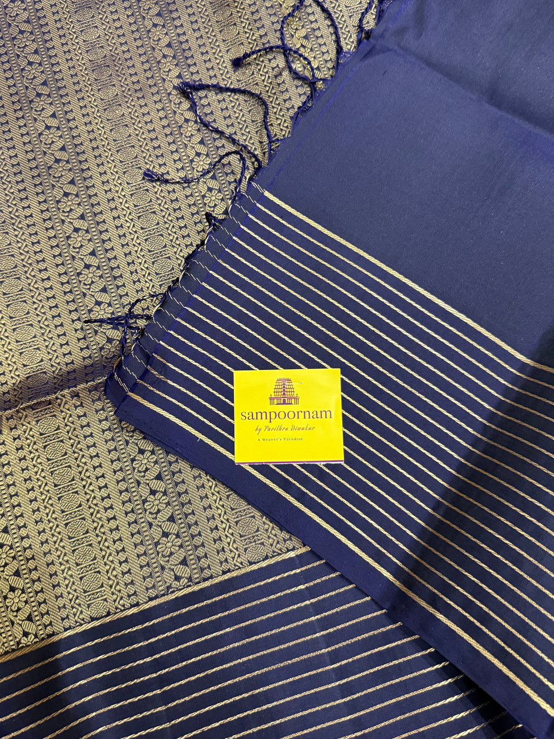 Deep Red With Dark Blue,vairaoosi lines in the borders, rich mango zari butta in the body and grand Pallu Pure Soft Silk Saree