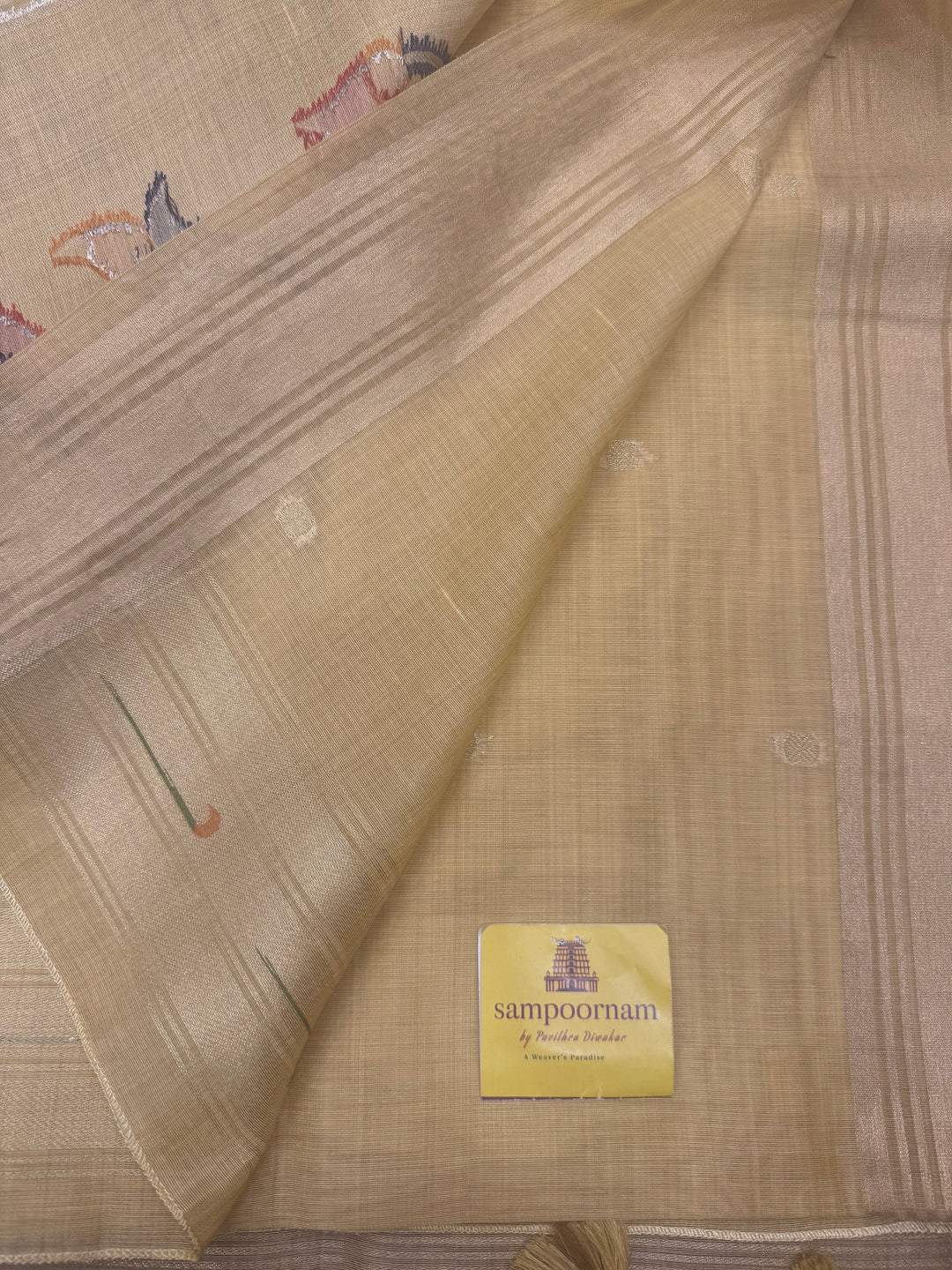 Ivory, Paithani borders and Rich Paithani Pallu Soft Cotton Saree