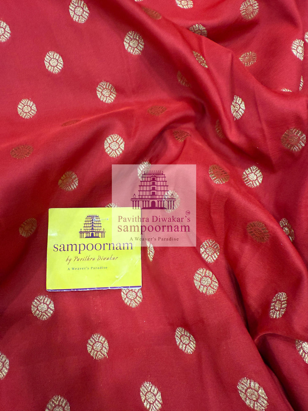 Mustard Yellow , Bandhini prints in the body , with Paithani rich Zari borders and Pallu , Banarasi blouse , Pure Vegan Silk Saree