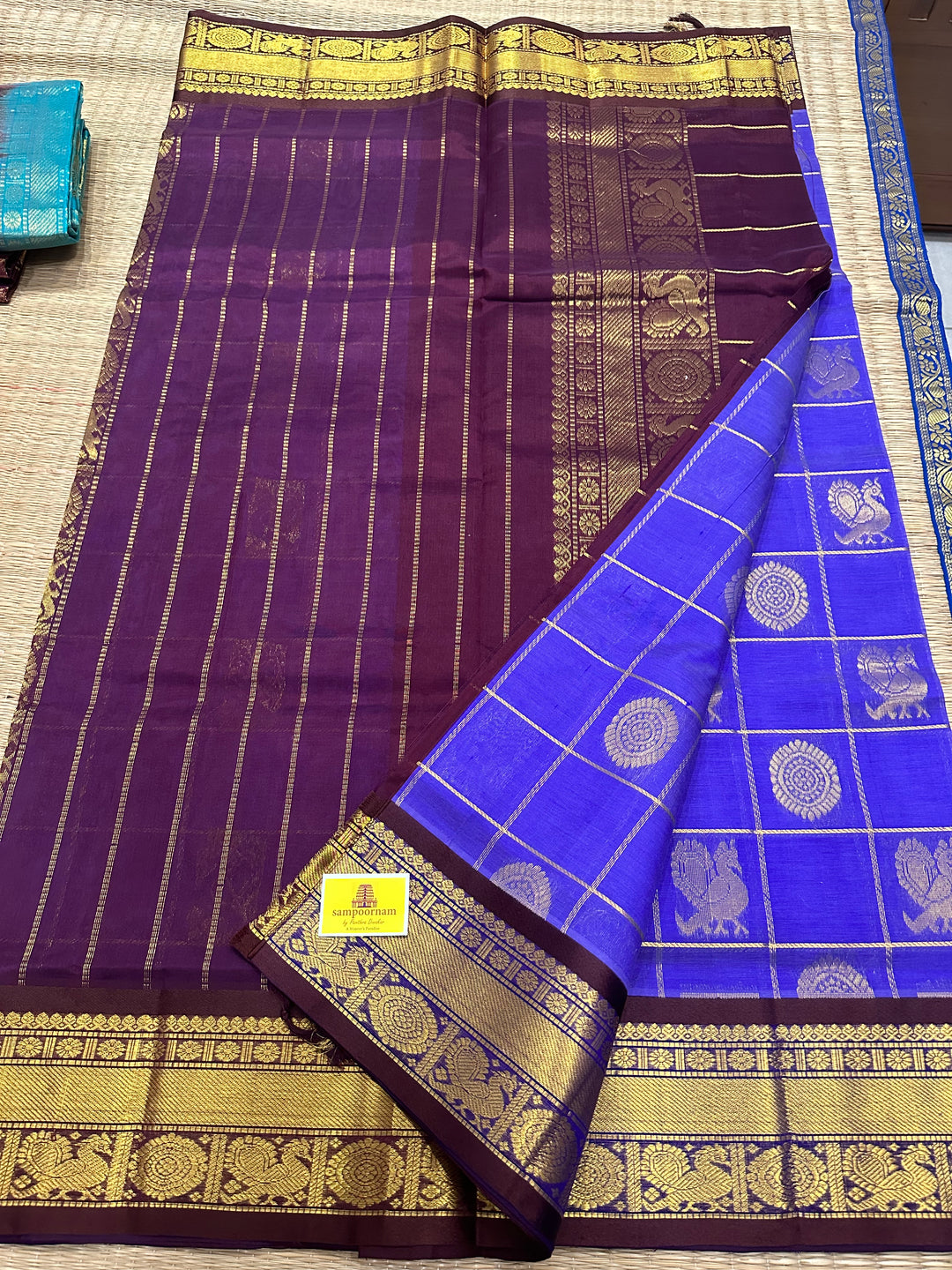 Lavender with Araku Mayil Chakram Silk Cotton Saree