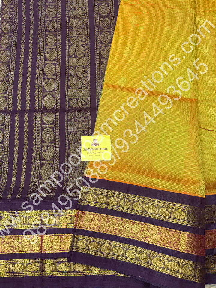 Maanthulir with Arakku , rich Zari Podi Kattam with Mango butta in the body , traditional Kanchi border and rich Pallu Korvai Silk Cotton Saree