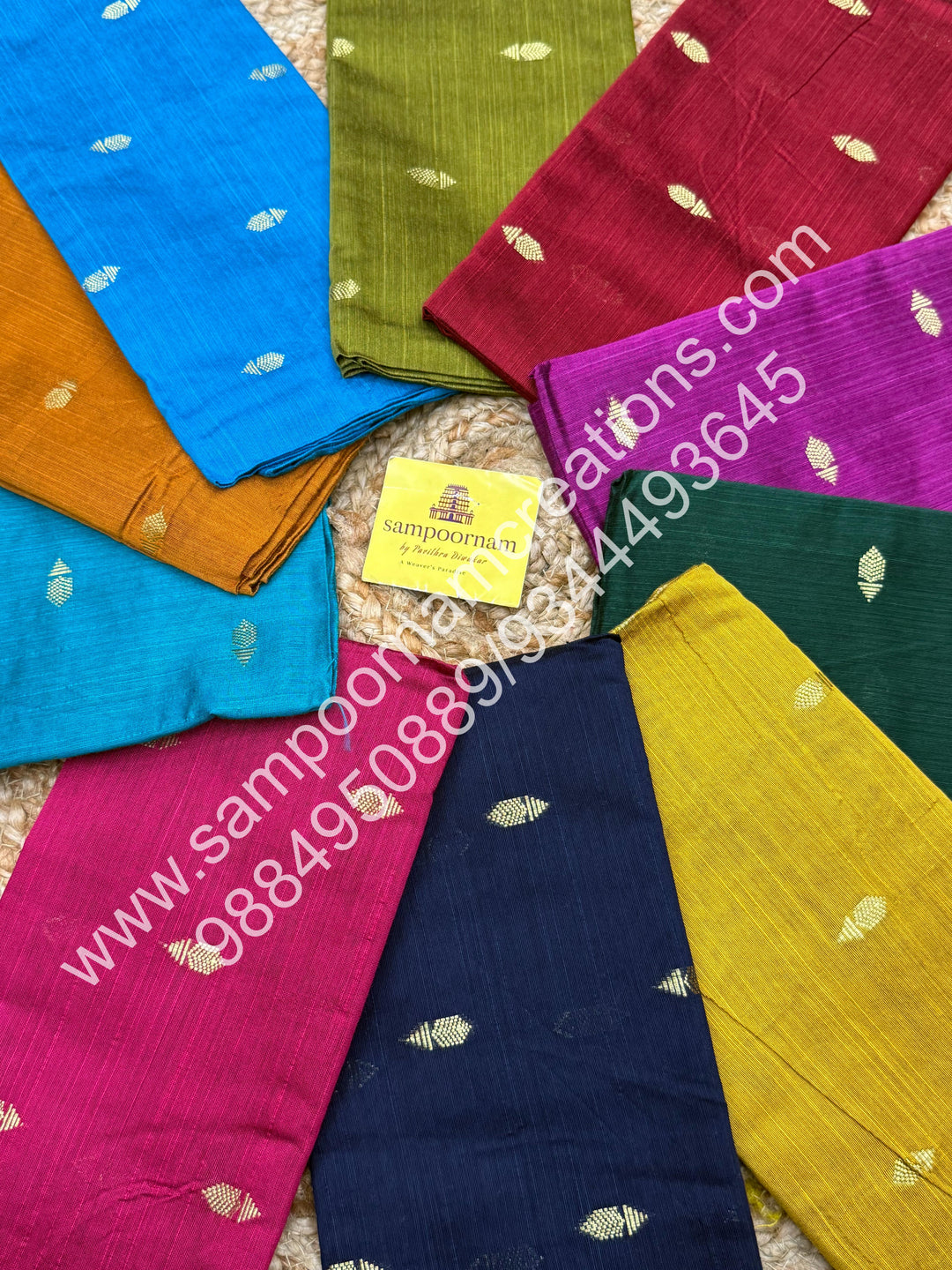 Semi Raw Silk Blouse Pieces - Pack Of Ten - Assorted Colours