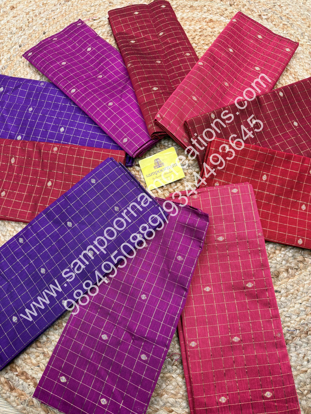 Semi Raw Silk Blouse Pieces - Pack Of Ten - Assorted Colours