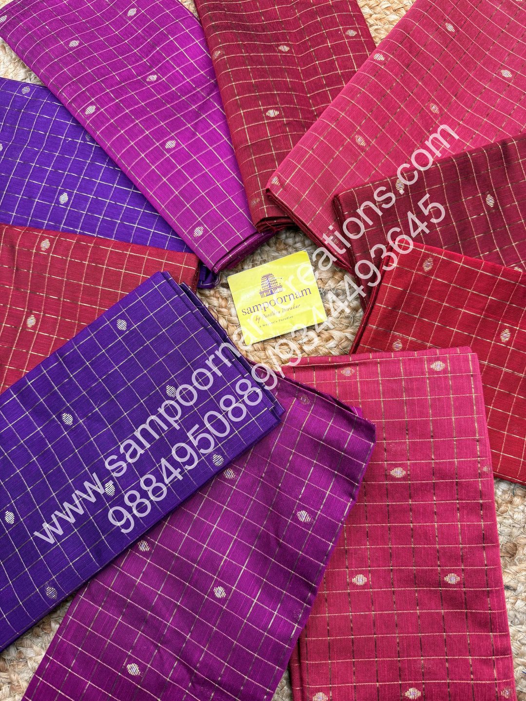 Semi Raw Silk Blouse Pieces - Pack Of Ten - Assorted Colours