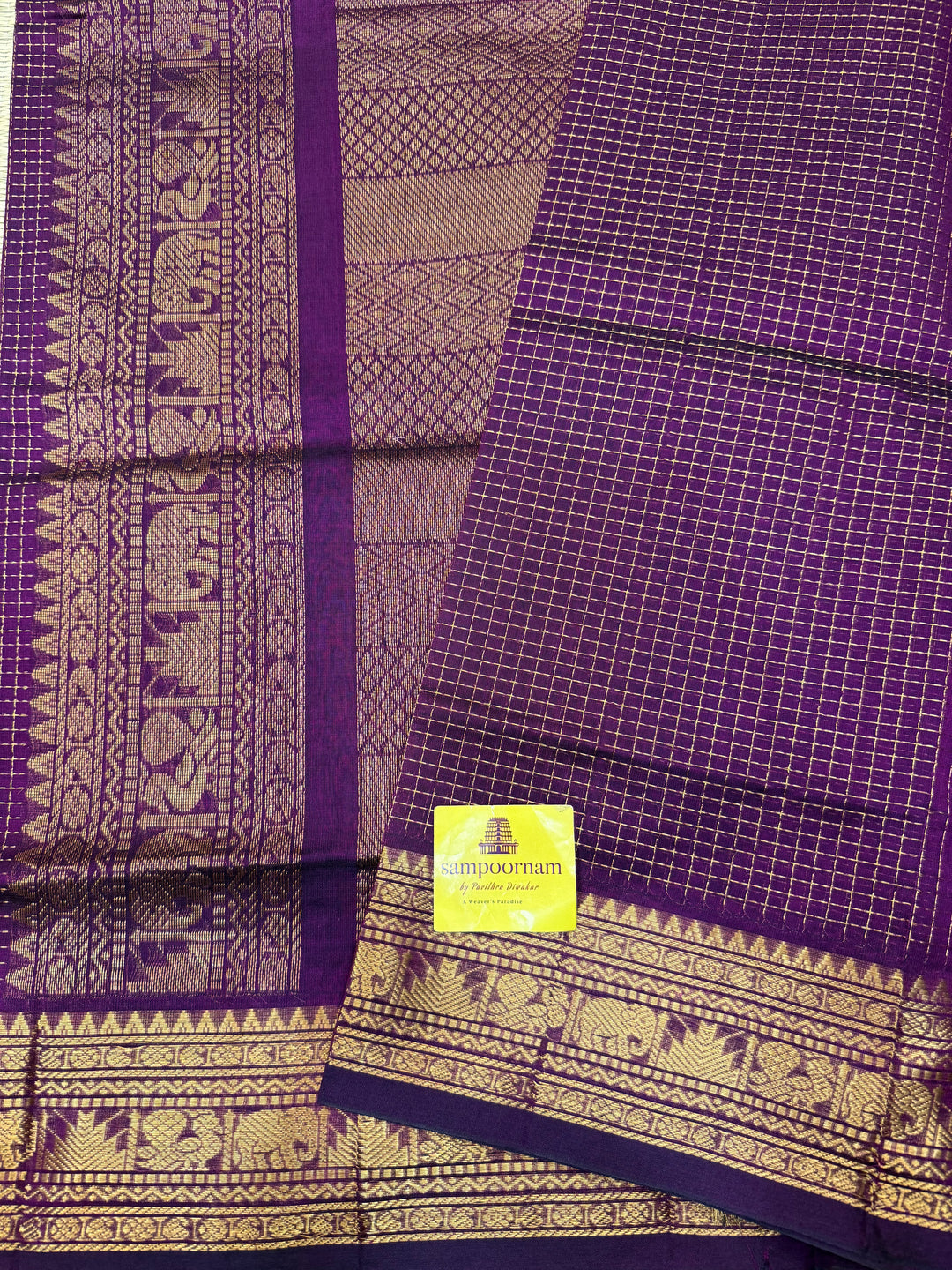 Vadamalli Colour, Podi Zari Kattam in the Body, Traditional Borders and Rich Pallu Semi Silk Cotton Saree