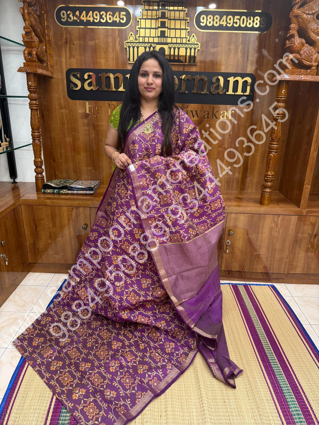 Vadamalli , Floral  Prints in the body , tissue Pallu and Printed Blouse Semi Tussar Saree