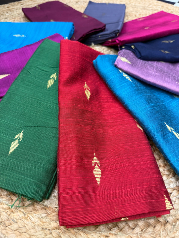 Semi Chanderi Blouse Pieces - Pack of ten - Assorted
